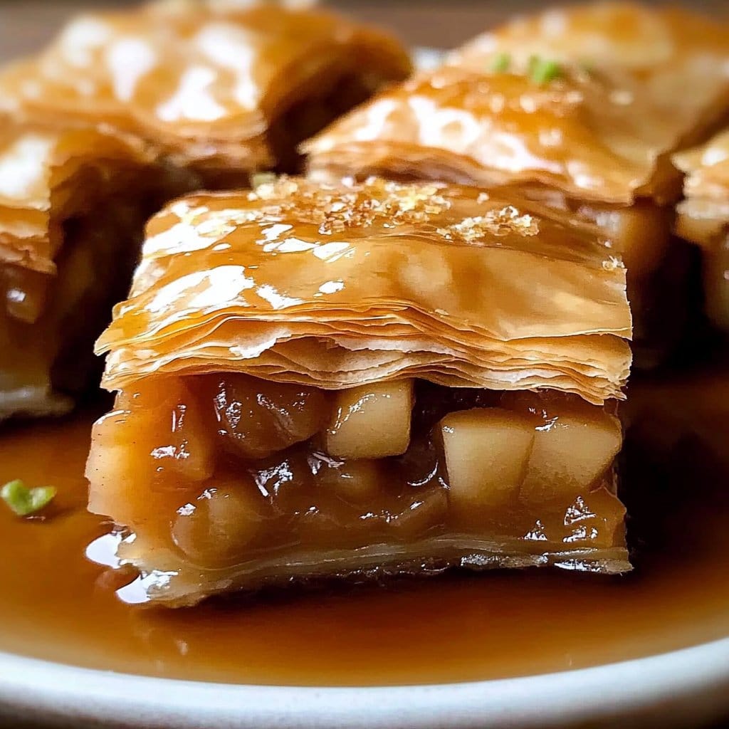 Apple Pie Baklava with Maple Syrup