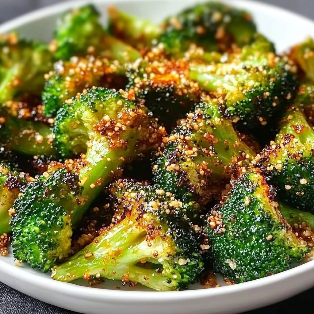 Crispy Garlic Air Fryer Broccoli