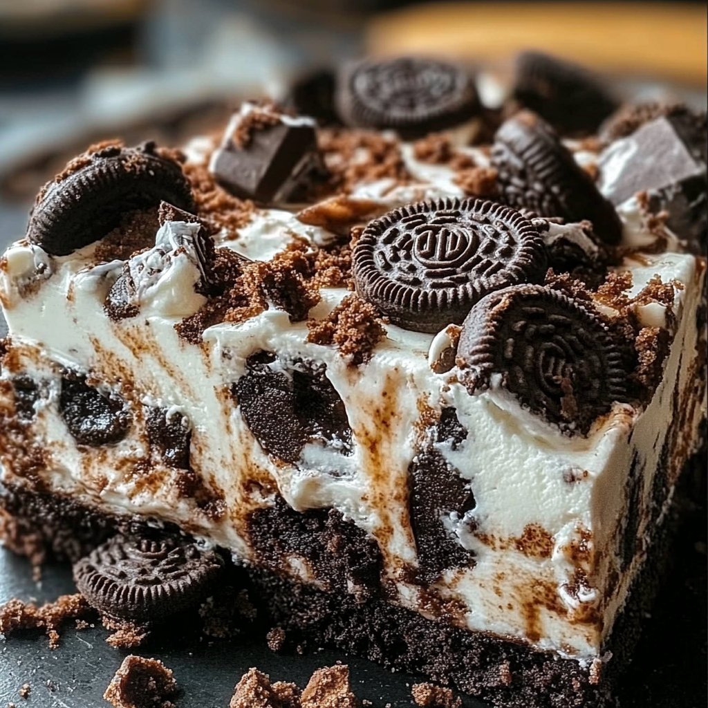 Oreo Rocky Road Slice