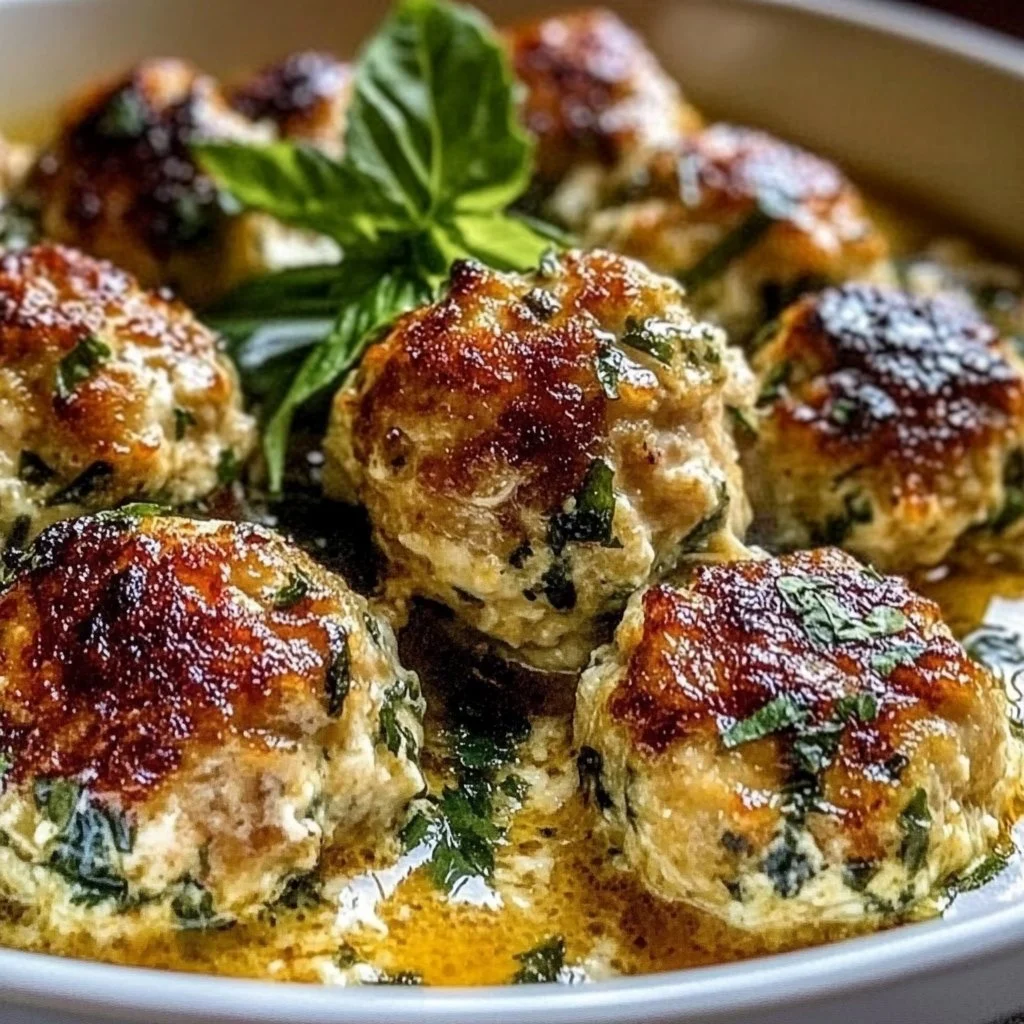 Baked Chicken Ricotta Meatballs