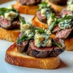 Beef Tenderloin Gorgonzola Crostini