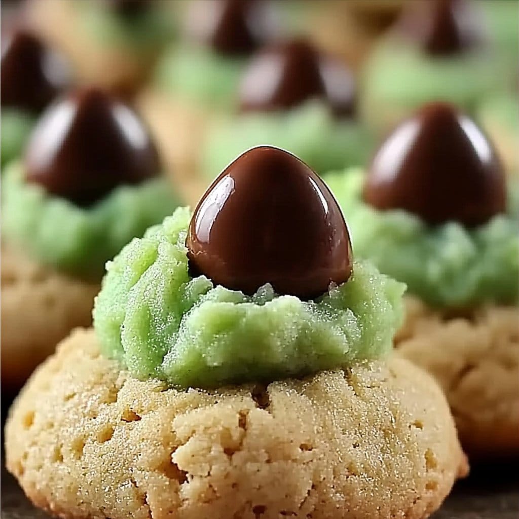 Grinch Hershey Kiss Cookies