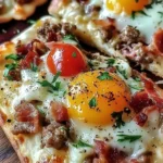 Breakfast Flatbreads Sausage Bacon