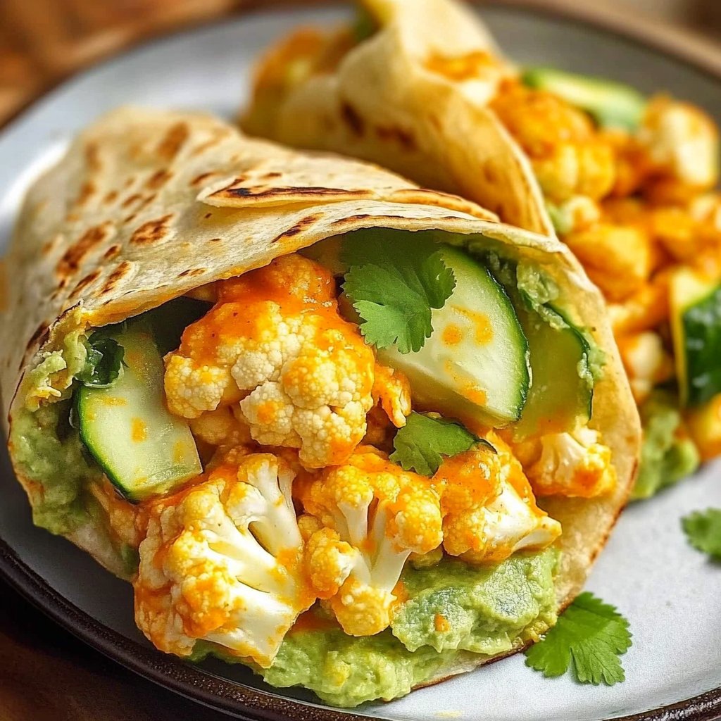 Delicious Buffalo Cauliflower Wrap
