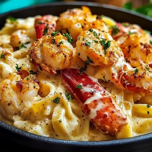 Cajun Seafood Alfredo with Lobster and Crab