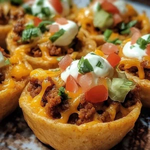 Cheesy Taco Cups Snack Bake