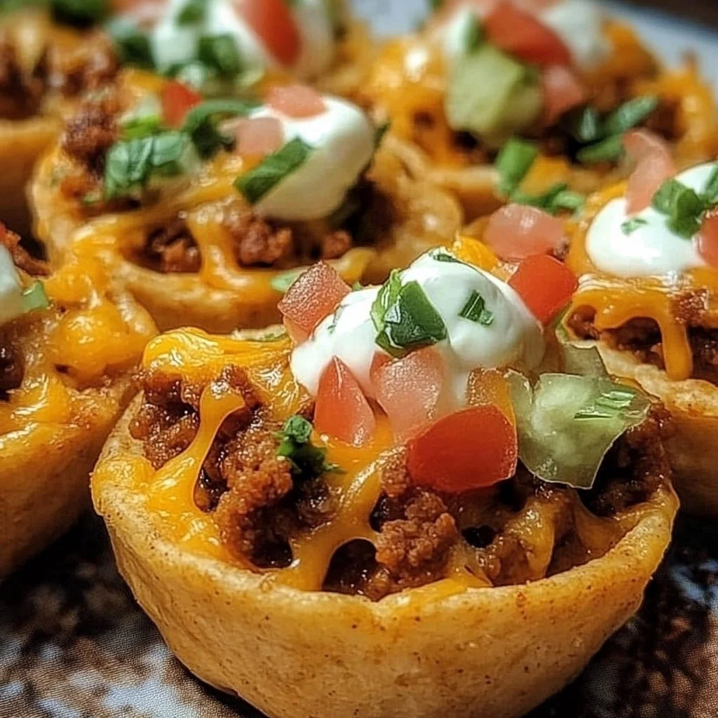 Cheesy Taco Cups Snack Bake