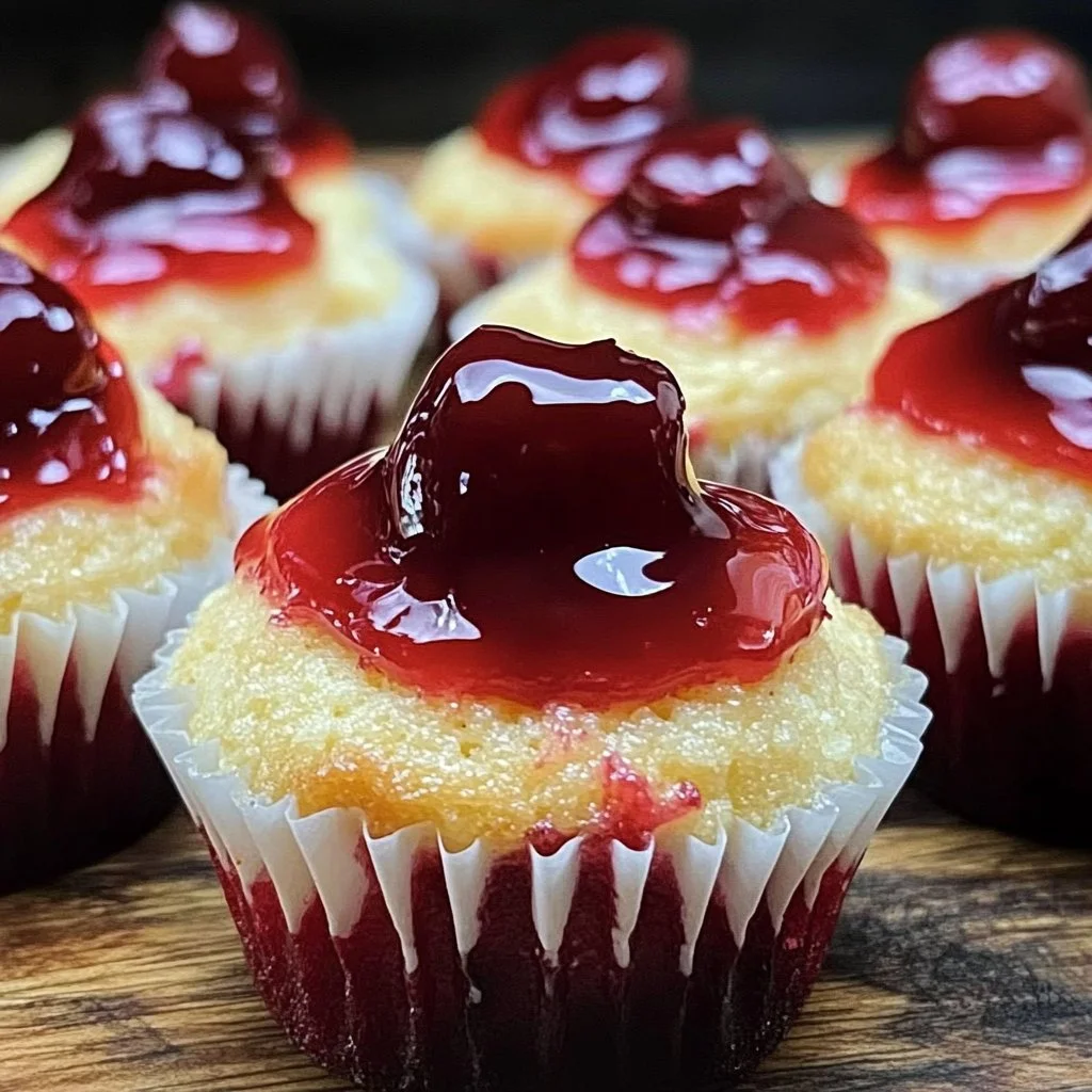 Cherry Cheesecake Cupcakes Bites