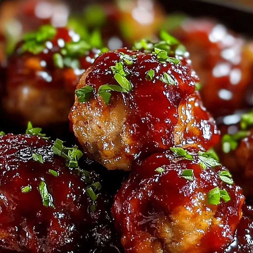 Cherry-Coded Cranberry BBQ Meatballs