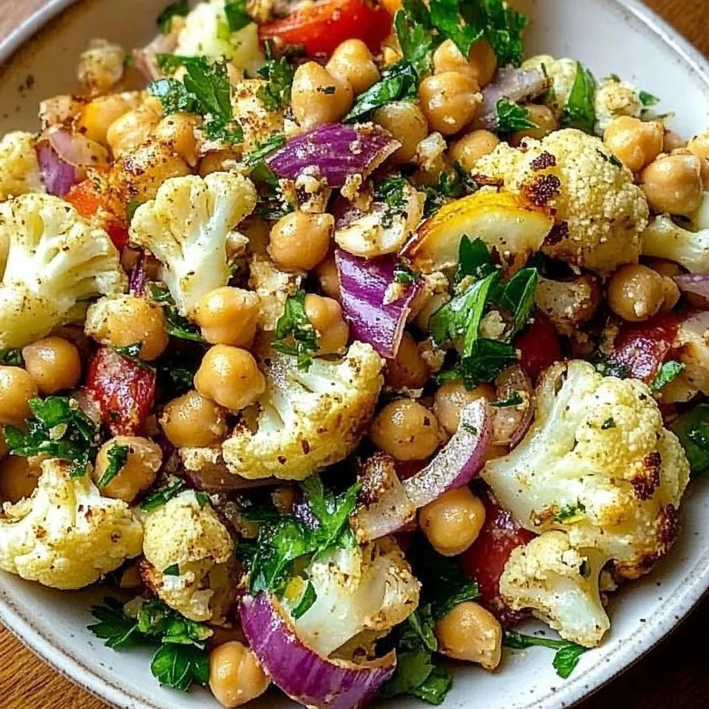 Chickpea and Roasted Cauliflower Salad