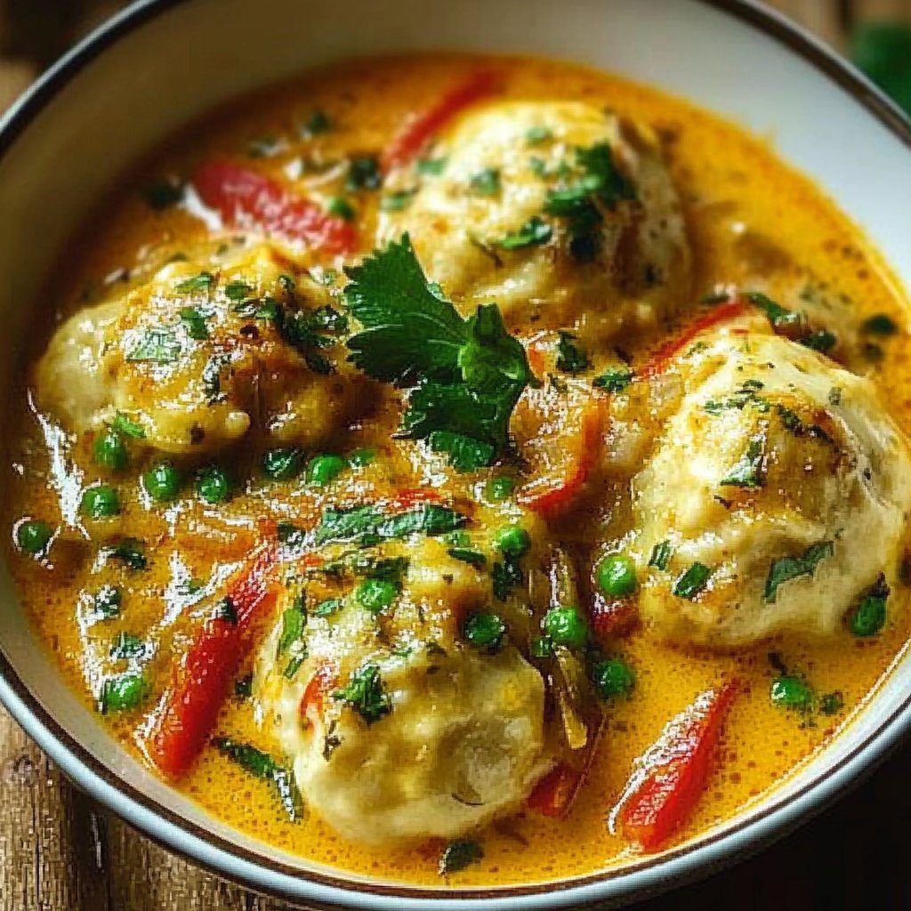 Coconut Curry Soup with Dumplings