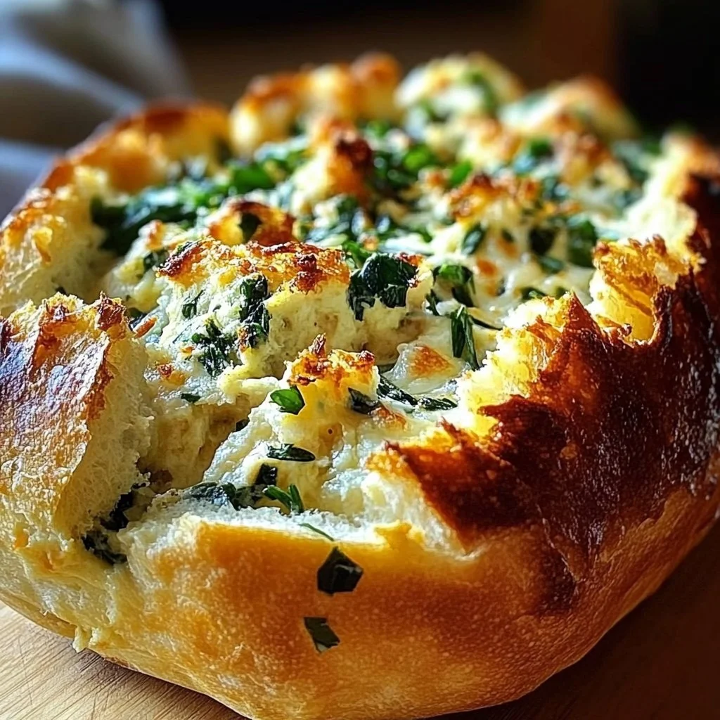 Delicious cob loaf dip served in a crispy bread bowl