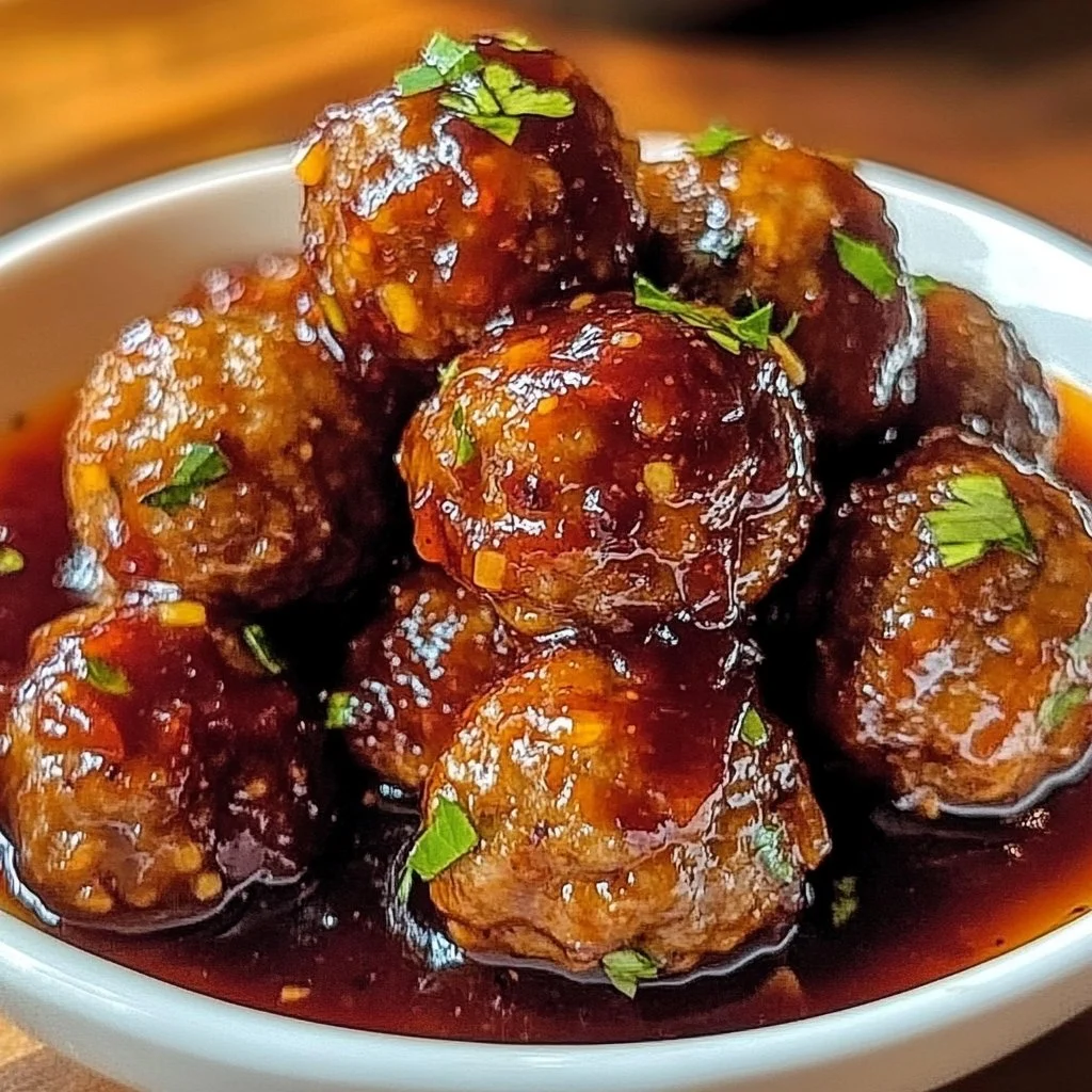 Cocktail Meatballs with Cranberry Chili Sauce