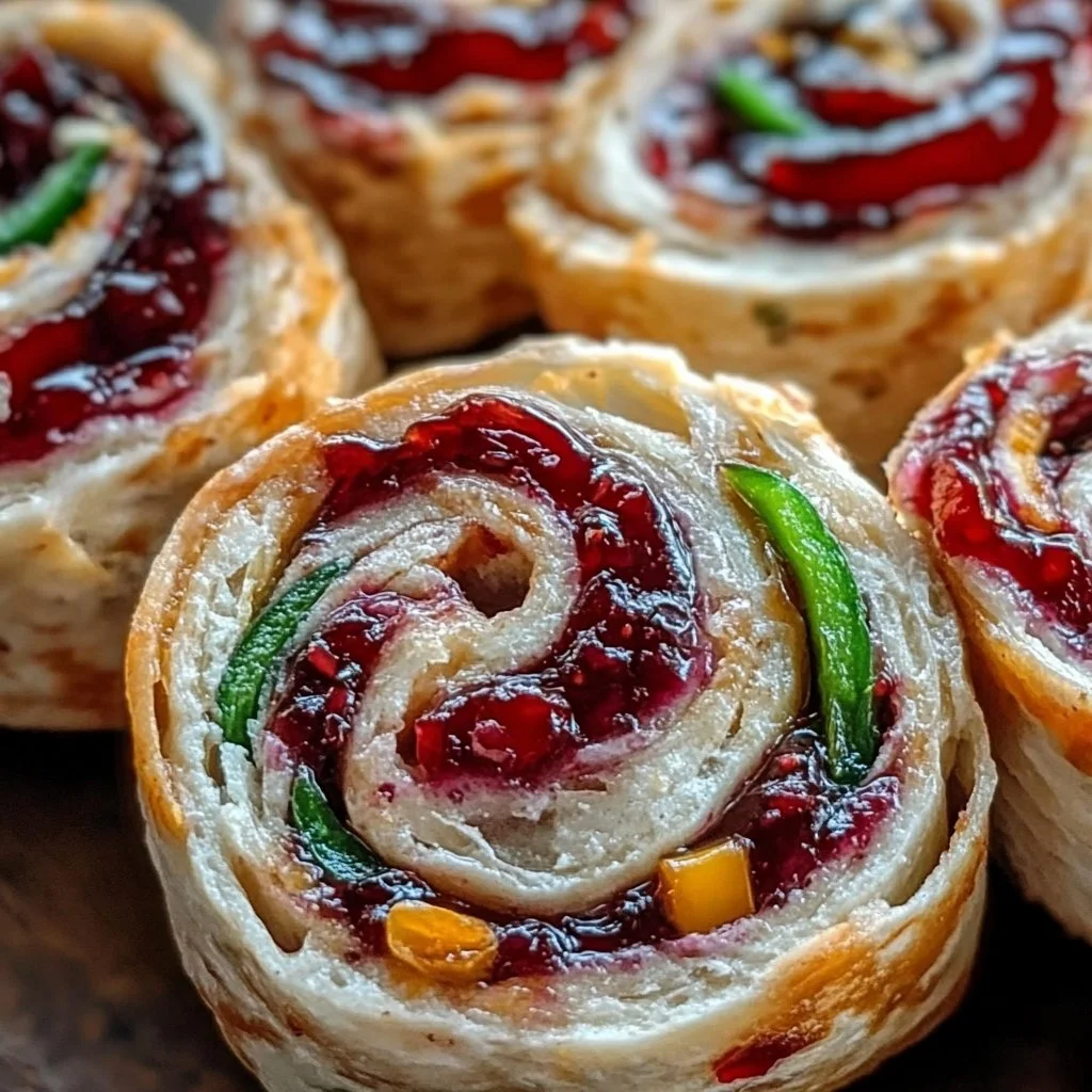 Cranberry Pepper Jelly Pinwheels