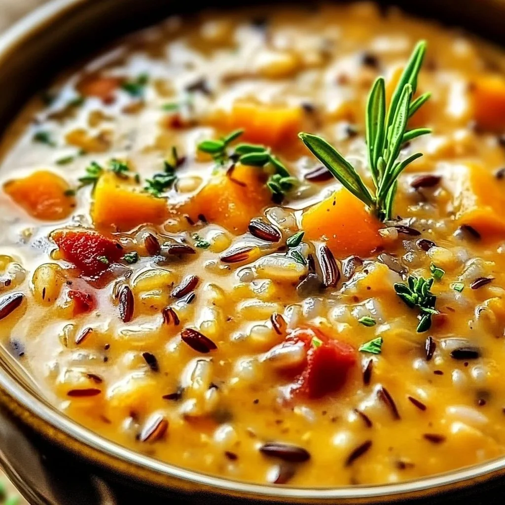 Creamy Pumpkin Wild Rice Soup
