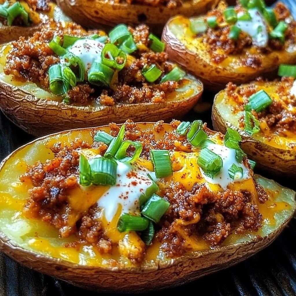 Crispy Chili Loaded Potato Skins