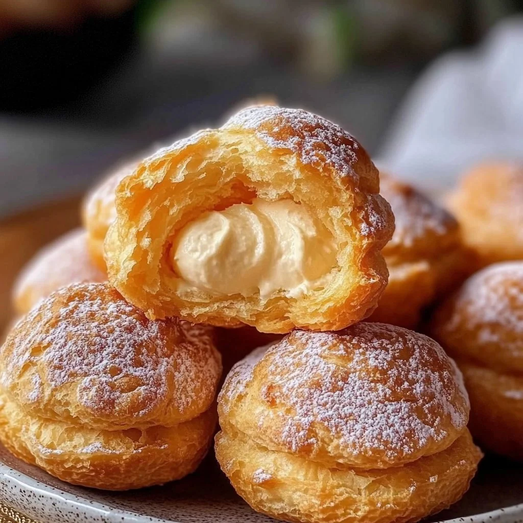 Crispy Coffee Cream Choux Puffs