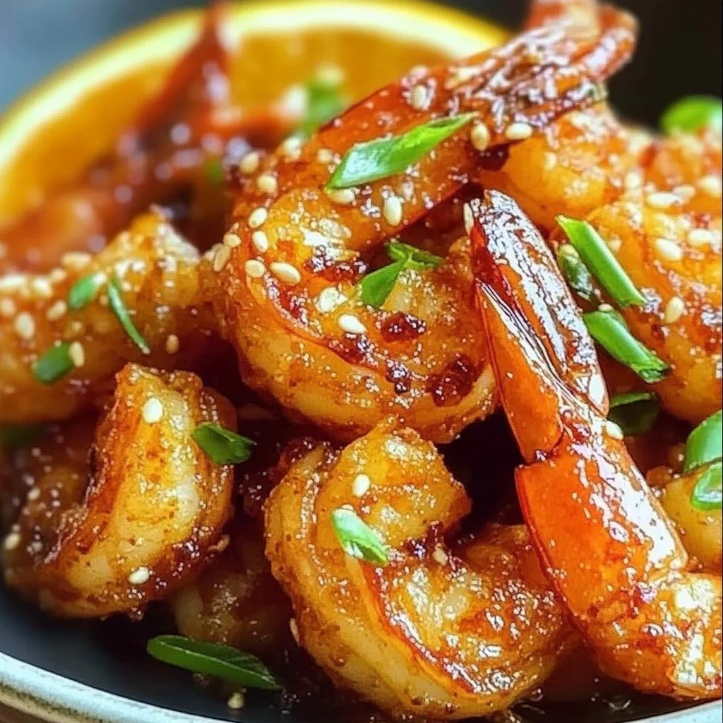 Crispy Orange Shrimp Delight dish served with vibrant garnishes
