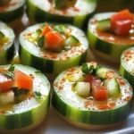 Cucumber Hummus Cups