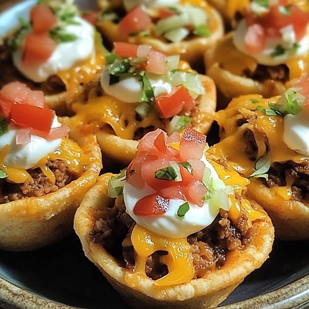 Cheesy Taco Cups Snack Bake