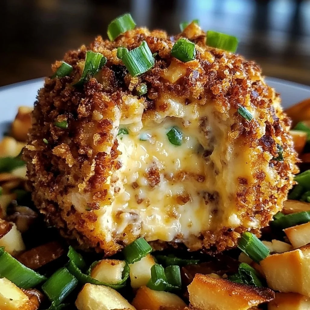 Delicious easy cheese ball made with cream cheese and herbs.