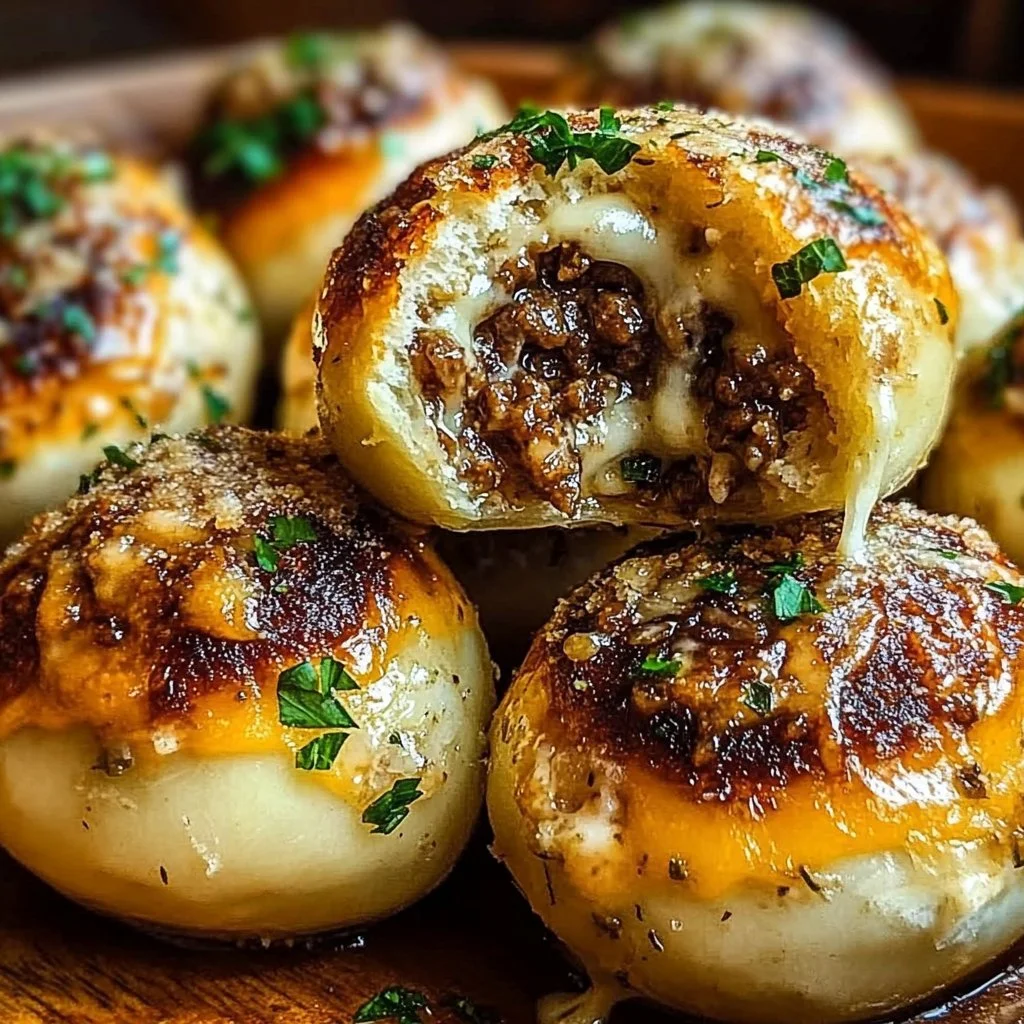 Parmesan Cheeseburger Bombs