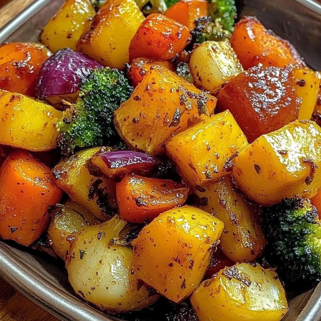 Golden Glazed Roasted Vegetables