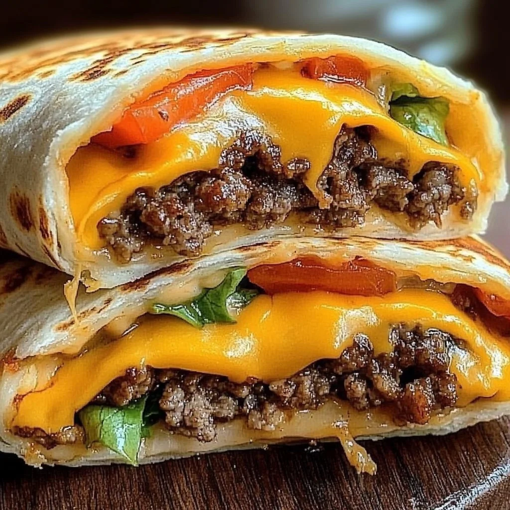 Grilled Cheeseburger Wraps