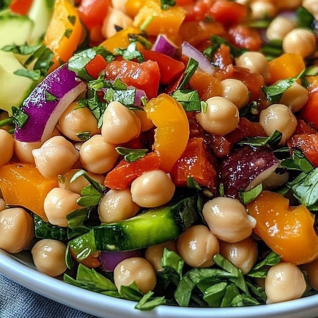 Chickpea Rainbow Veggie Bowl: 5 Vibrant Taste Sensations