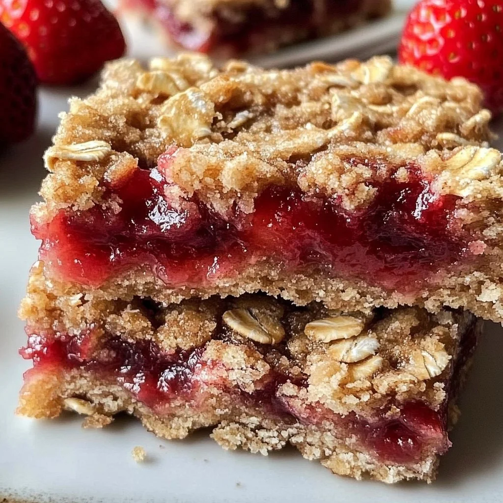 Healthy Strawberry Oatmeal Bars