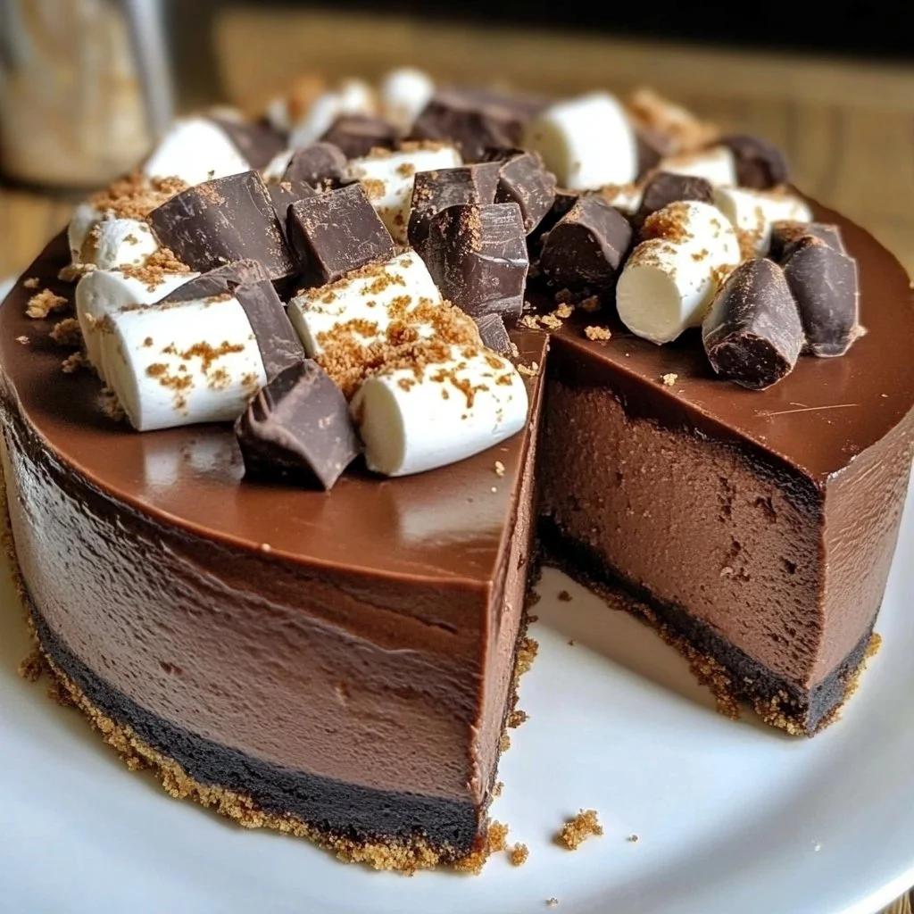 Delicious Hot Chocolate Cheesecake topped with chocolate curls and whipped cream