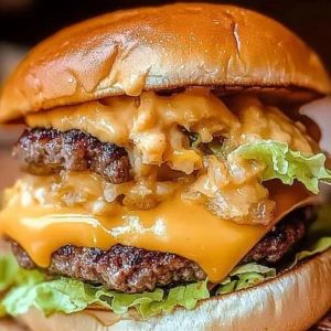 Plate of delicious Big Mac Sliders with fresh toppings and condiments