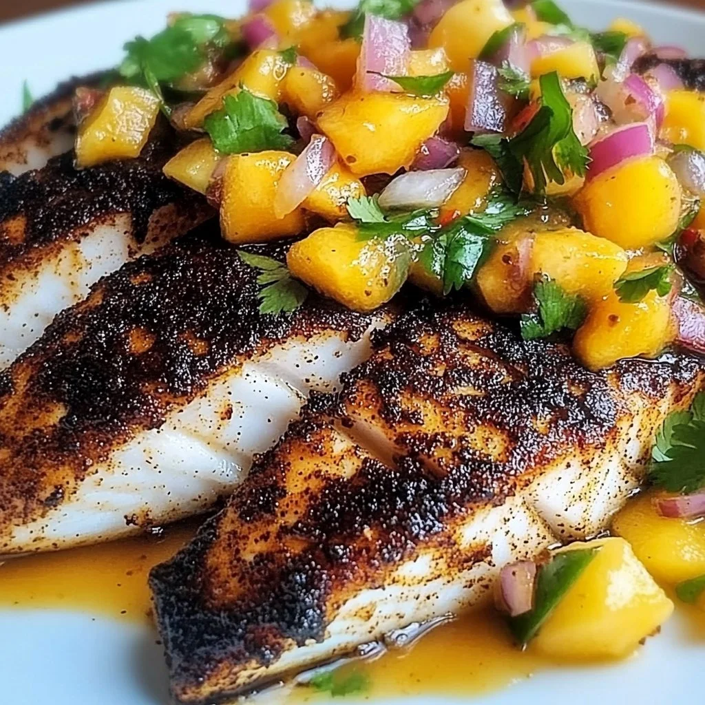 Blackened Tilapia with Mango Salsa