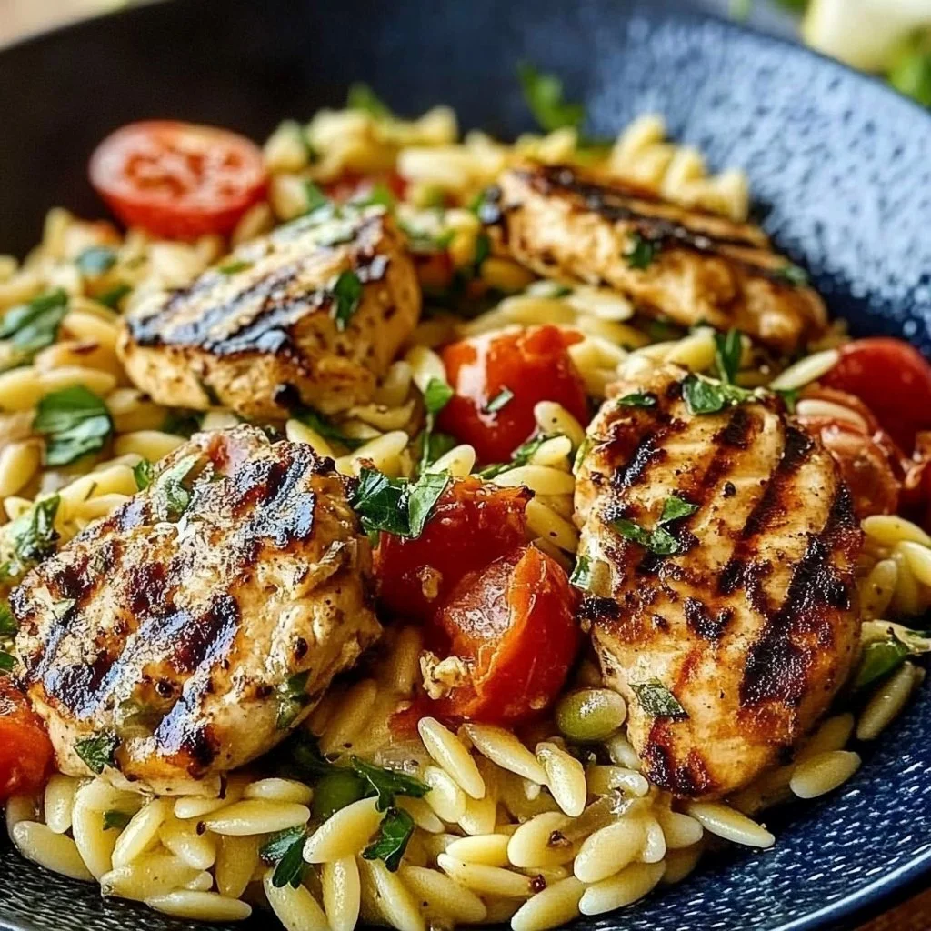 Mediterranean Chicken and Orzo