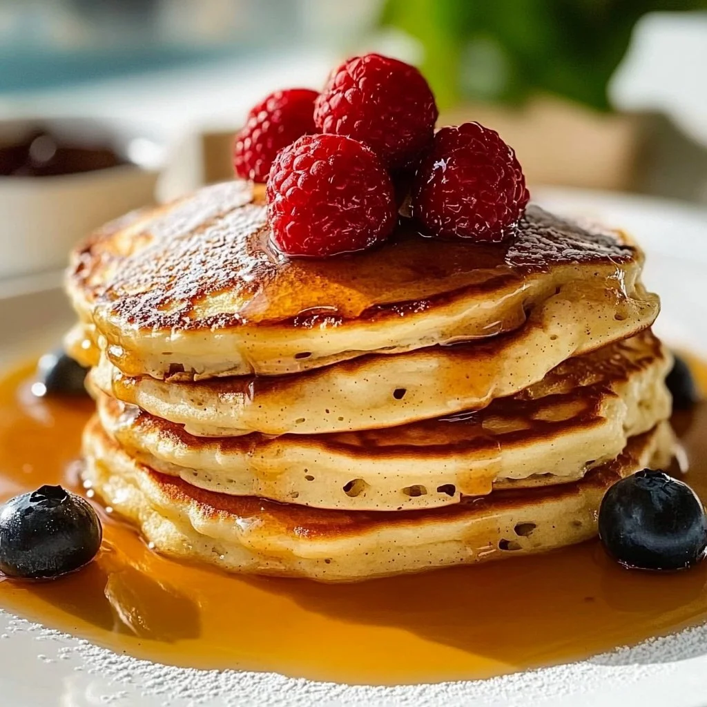 Irresistible Vanilla Cinnamon Buttermilk Pancakes