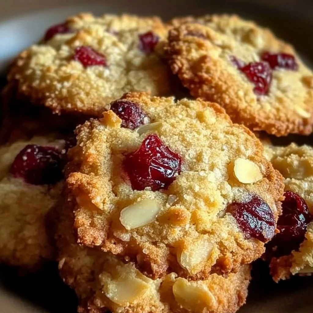 Chewy Almond Cherry Cookies