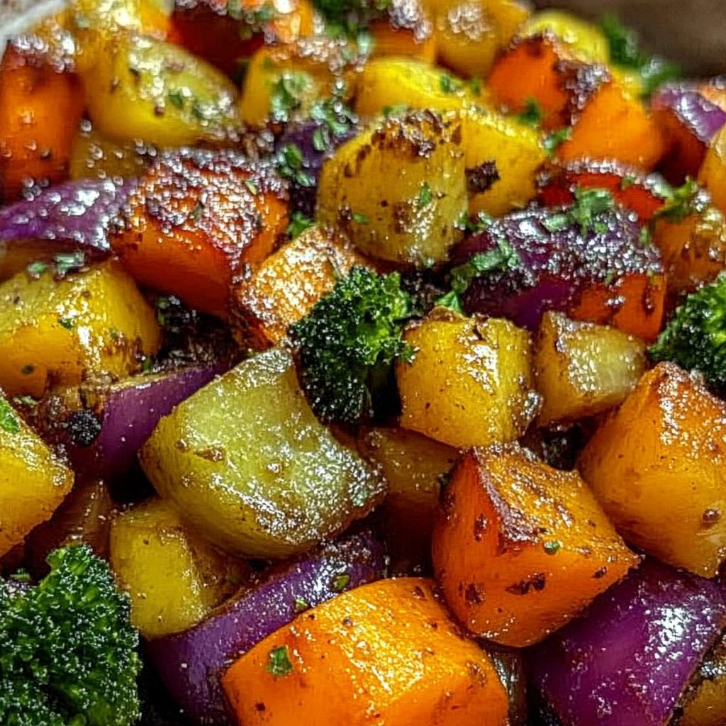 Golden Glazed Roasted Vegetables