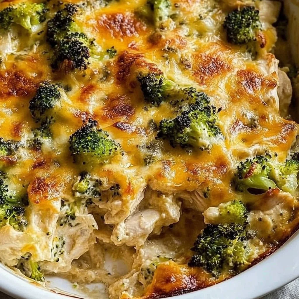 Delicious Keto Cheesy Crockpot Chicken and Broccoli Casserole