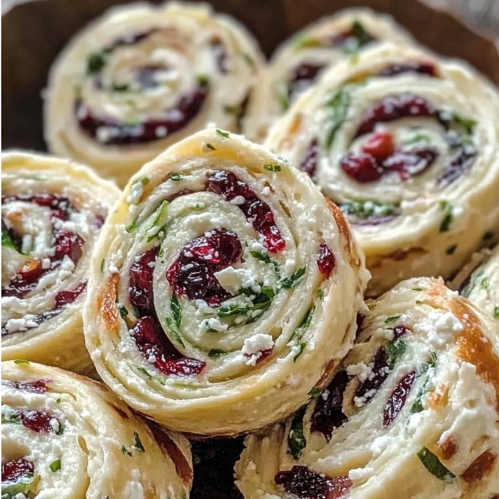 Cranberry Feta Pinwheels