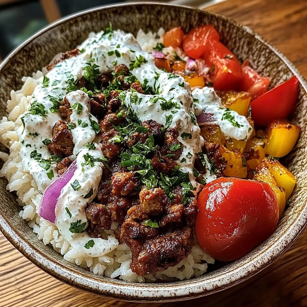Lamb Gyro Bowls with Dreamy Creamy Sauce