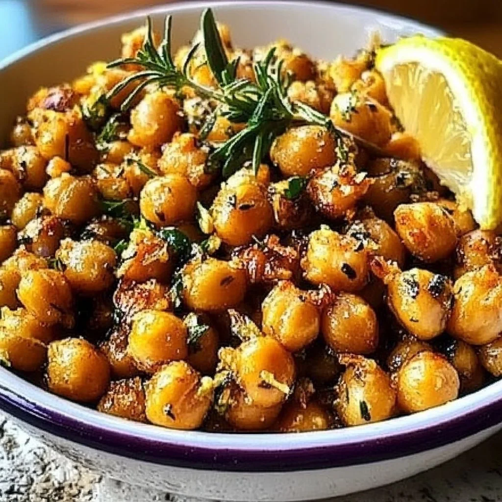Lemon Herb Crunchy Chickpeas