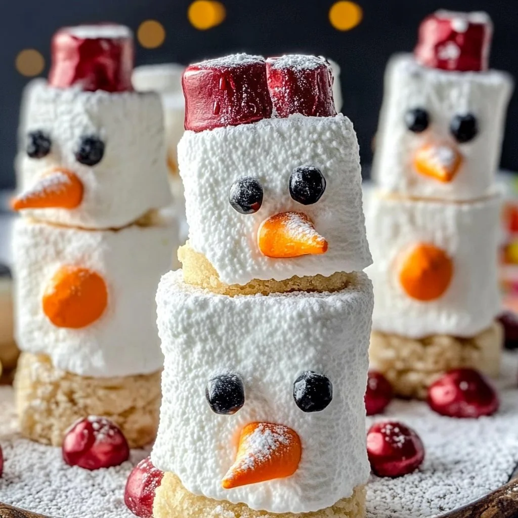 Marshmallow Snowman Stacker Treats