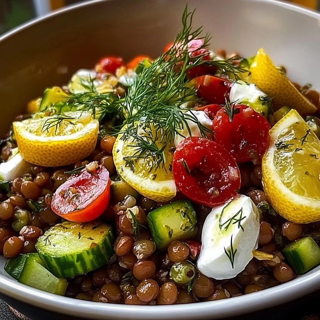 Mediterranean Lentil Salad with Lemon