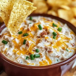 Delicious Million Dollar Crack Dip served in a bowl with crackers.