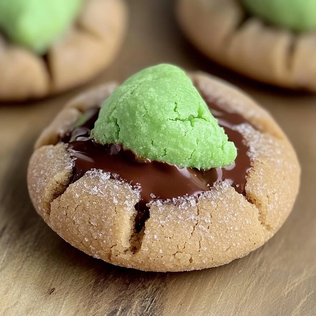 Irresistible Mint Chocolate Kiss Blossom Cookies
