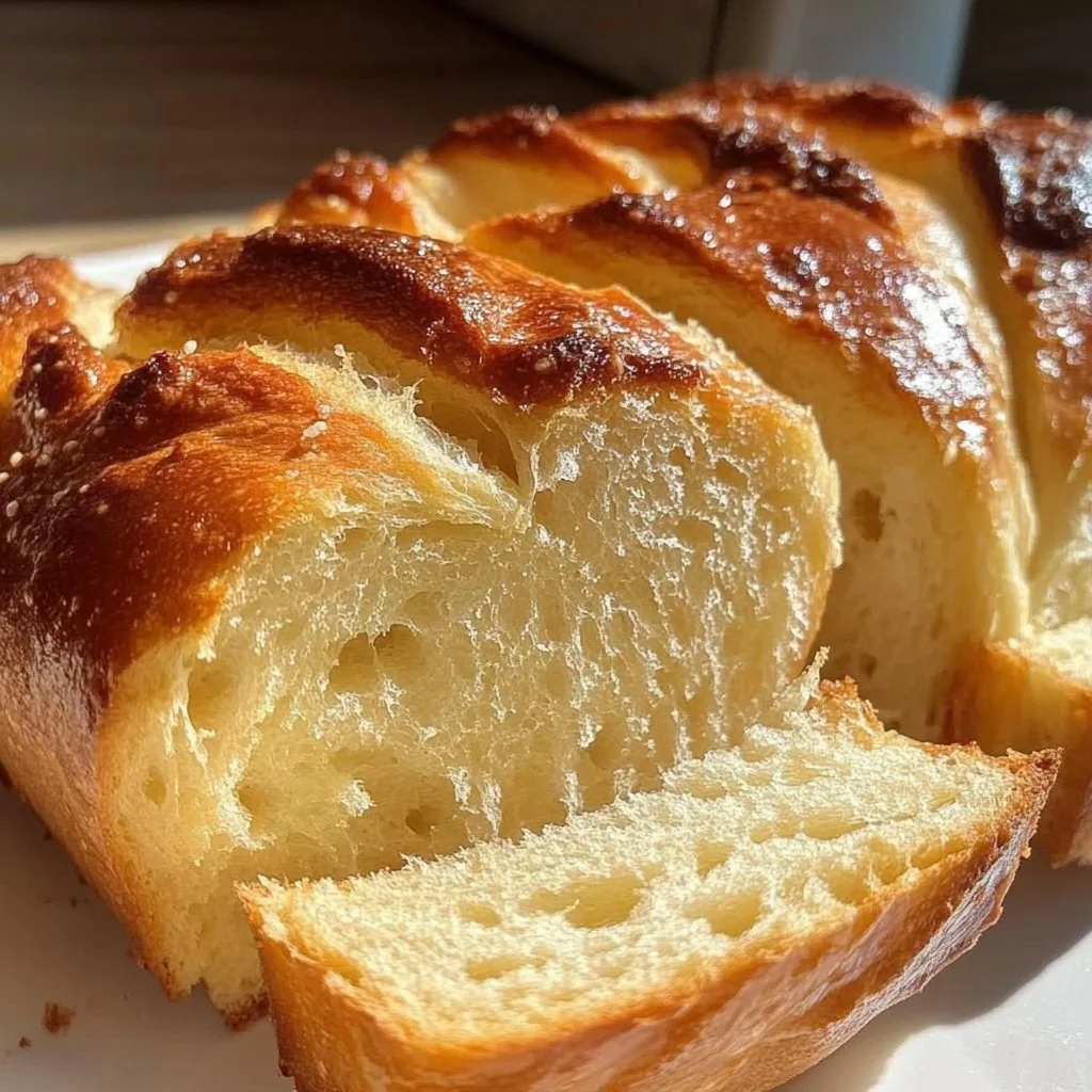 Freshly baked New Year Bread on a rustic table ready for celebration