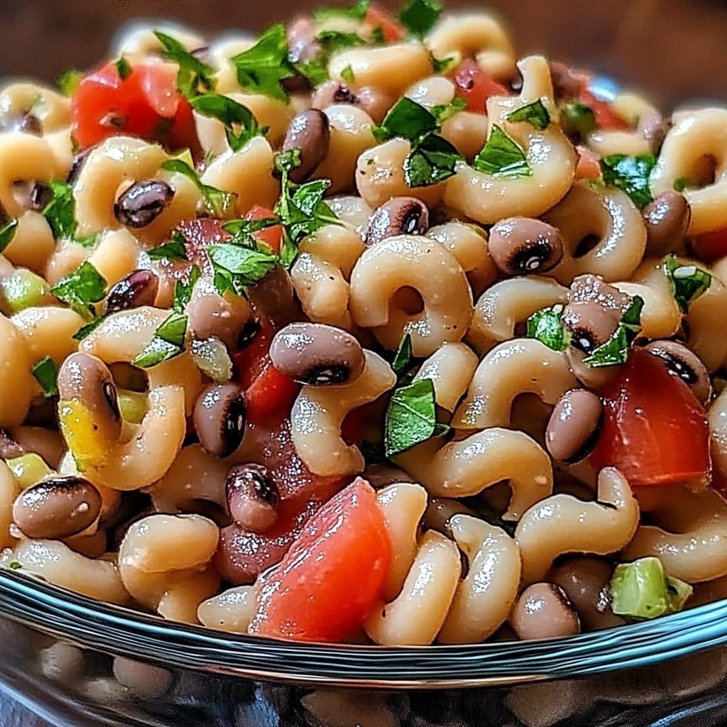 Irresistible Black Eyed Pea Pasta Salad