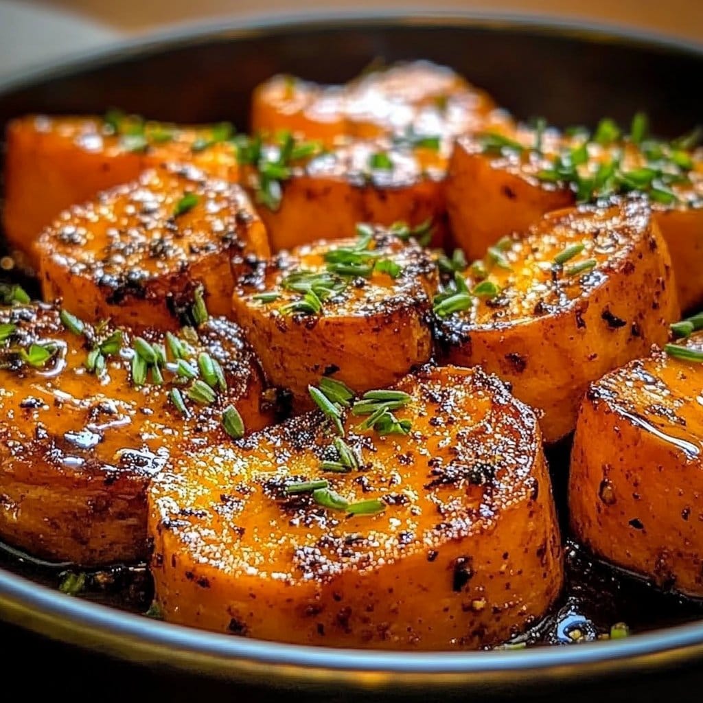 Maple-Miso Glazed Sweet Potatoes