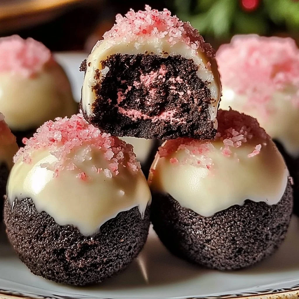 Peppermint Oreo Truffle Bites