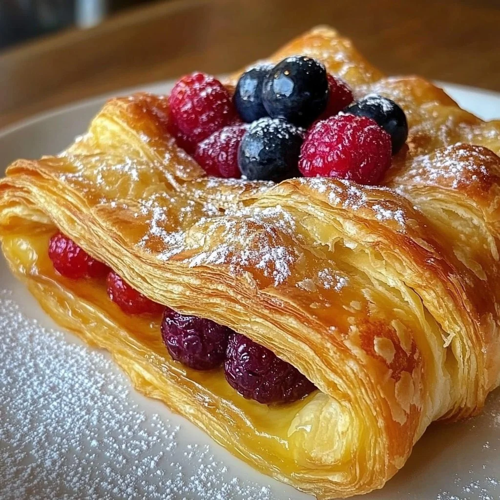 Decadent puff pastry desserts beautifully arranged on a platter.